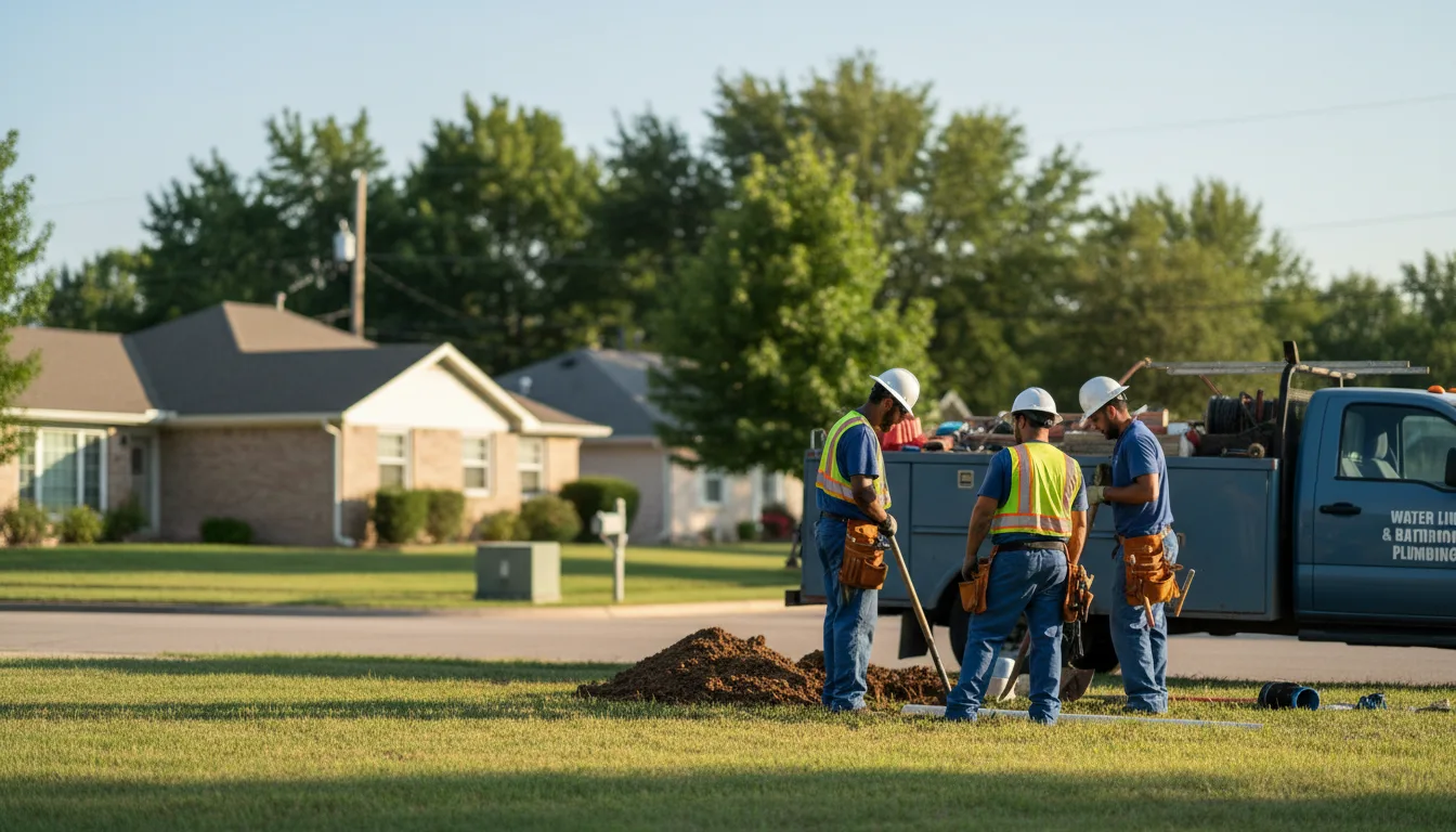 Residential water line and bathroom plumbing service in Bancroft, IA